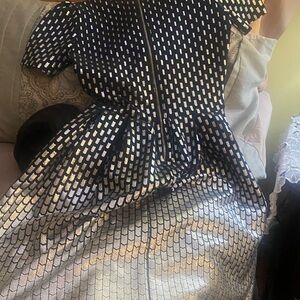 LuLaRoe Black Dress with Silver Accents